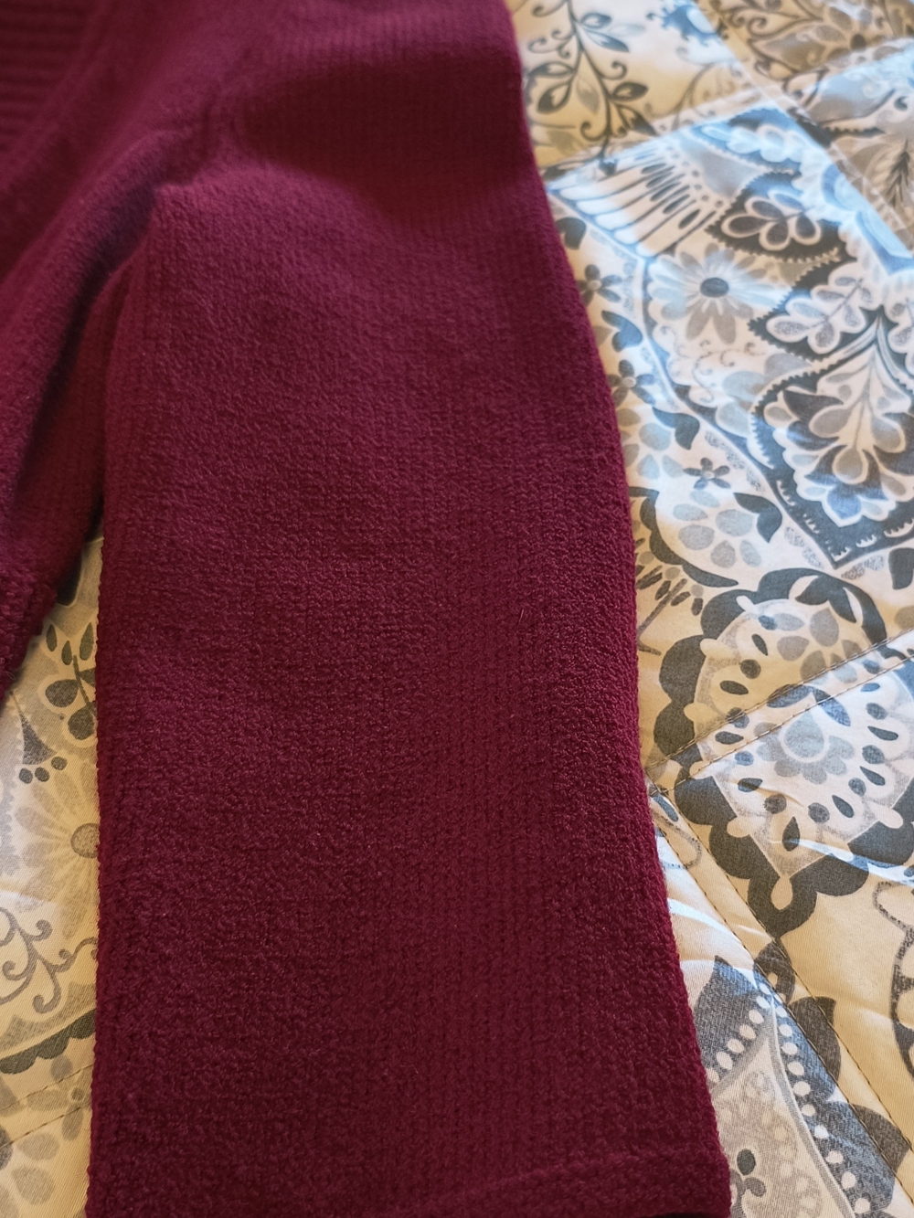 Classiques Entier Deep Red Ruffled Button-Front Cardigan - Picture 5 of 5